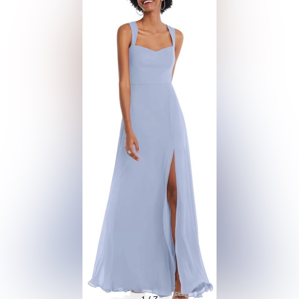 After Six Blue Sweetheart Neck Evening Gown Size 2 NWT